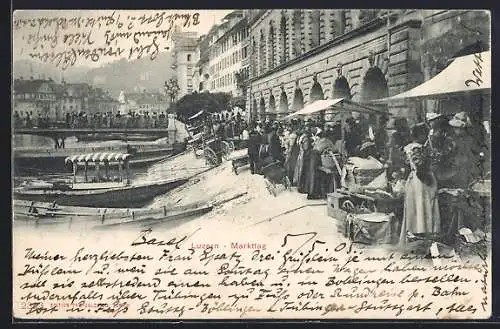 AK Luzern, Markttag am Fluss