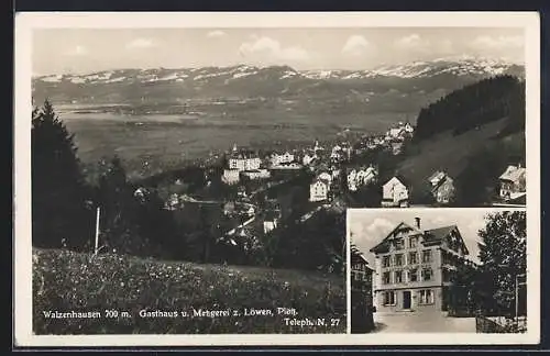 AK Walzenhausen, Gasthaus u. Metzgerei z. Löwen, Totalansicht