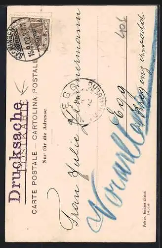 AK Zürich, Geschäftshaus der Seidenstoff-Fabrik-Union Adolf Grieder & Cie.