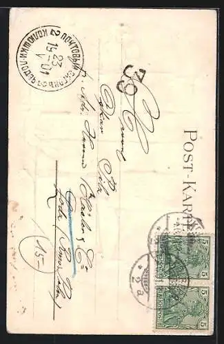 AK Nackte junge Frau hinter einem löchrigen Zaun