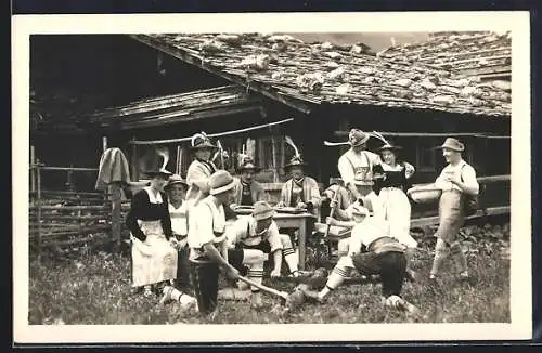 AK Tux /Zillertal, Schuhplattler in Trachten