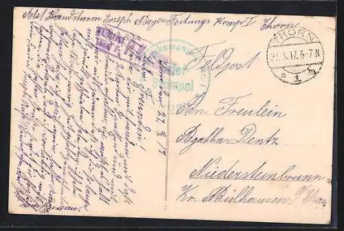 Künstler-AK Vogel trägt einen Brief zum Briefkasten
