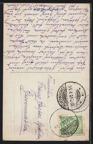 AK Kleiner Postbote mit Brief und Geldbeutel, Neujahrswünsche