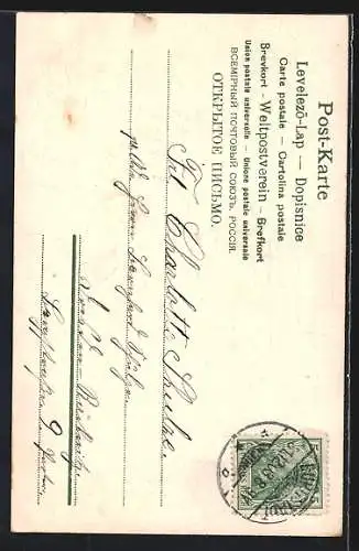 AK Elegante Dame steckt einen Brief in den Briefkasten
