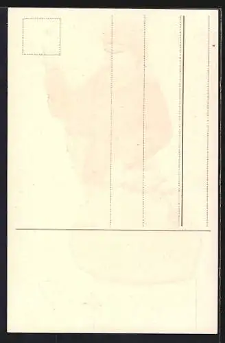 Künstler-AK Briefträger mit Brief und Geldsack, Neujahrswünsche