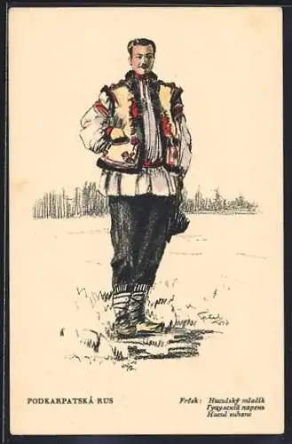 AK Tschechischer Bauer in volkstypischer Tracht