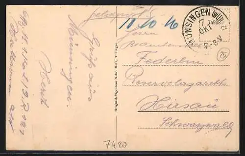 AK Münsingen, Ansicht auf das neue Barackenlager