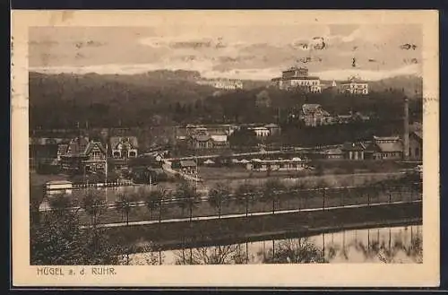 AK Hügel a. d. Ruhr, Ort mit Bootsanleger