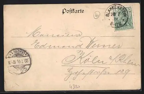 AK Blankenstein a. d. Ruhr, Ortschaft mit Burg