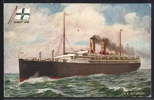 Künstler-AK Passagierschiff S.S. Osterley, Orient Line