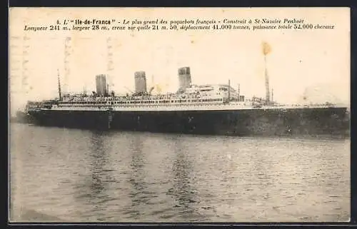 AK Paquebot Ile-de-France