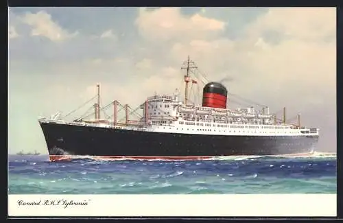 Künstler-AK Passagierschiff RMS Sylvania, Cunard White Star