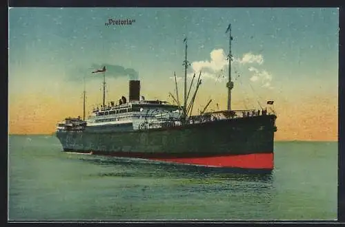 AK Passagierschiff Pretoria auf hoher See