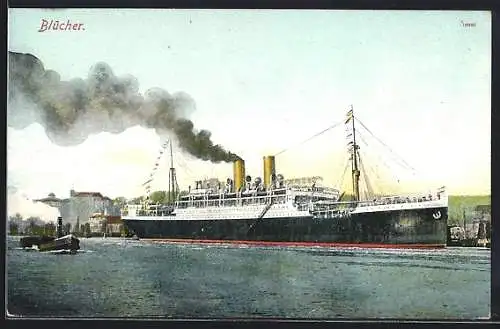 AK Passagierschiff Blücher vor der Küste