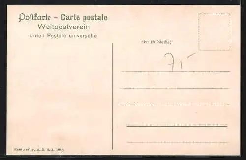 AK Post- und Passagierschiff Esne in Fahrt durch starken Wellengang