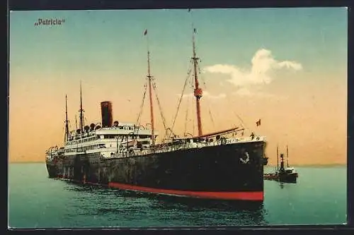 AK Passagierschiff Patricia der Linie Cherbourg-New York