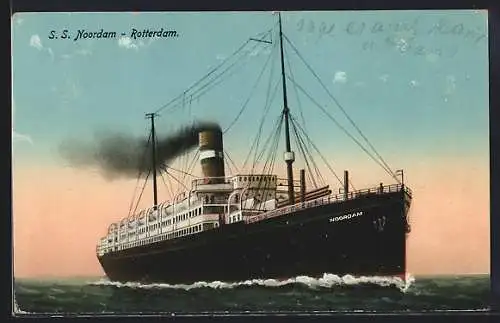 AK Passagierschiff SS Noordam in voller Fahrt