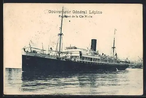 AK Paquebot Gouverneur Général Lépine