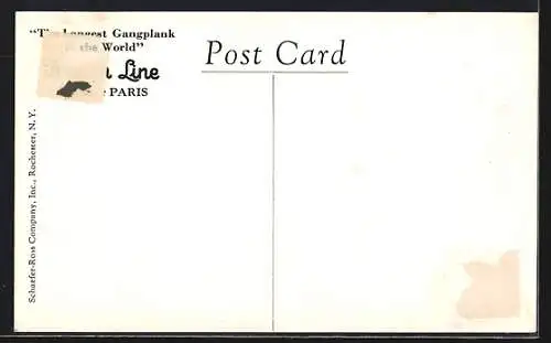 AK Passagierschiff SS Paris der French Line