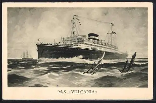 AK MS Vulcania in voller Fahrt