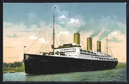 AK Passagierschiff Vaterland, Bugansicht