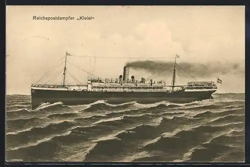 AK Reichspostdampfer Kleist auf See