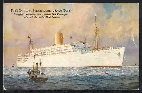 AK Passagierschiff R. M. S. Strathmore in ruhiger See