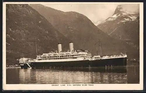 AK Passagierschiff SS Orford der Orient Line