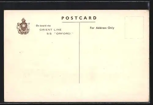 AK Passagierschiff SS Orford der Orient Line