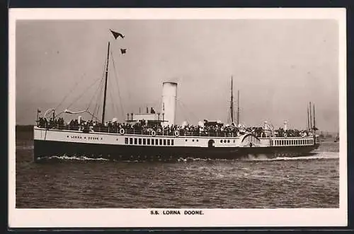 AK Passagierschiff S.S. Lorna Doone in voller Fahrt
