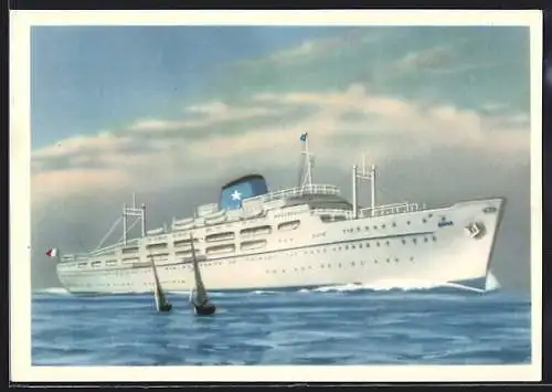 Künstler-AK Flotta Lauro Passagierschiff Sydney