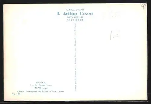 AK Dampfer Orsova der P & O Orient Lines