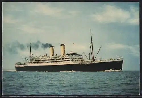 AK S.S. Orontes unter Volldampf