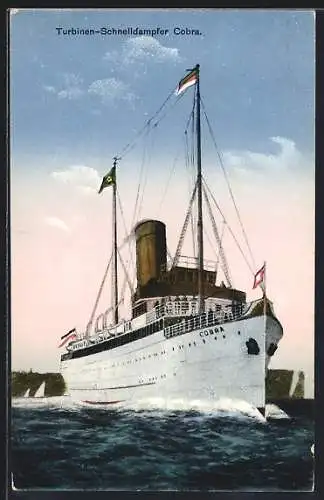 AK Turbinen-Schnell-Dampfer Cobra, Hapag, Seebäderdienst GmbH