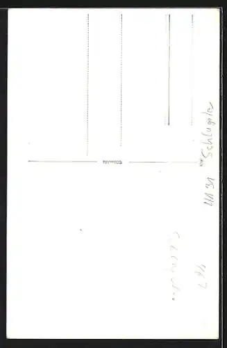 AK Segelschiff Schlageter unter vollen Segeln