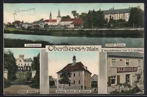 AK Obertheres a/Main, Geschäft Husslejn, Schlösser Swaine und Dittfurt, Zweite Schule