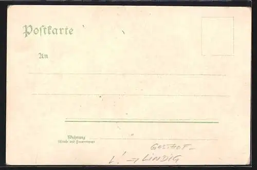 Lithographie Lindig, Restaurant zur Linzmühle v. Richard Linz im Leubengrund, die Mühle, Blick zur Leuchtenburg