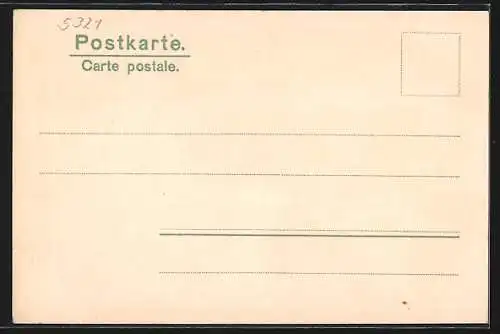 Lithographie Liebstedt i. Th., Gasthof Comtur-Kreuz, Kaiserl. Postagentur, Restaurant Ratskeller, Totalansicht