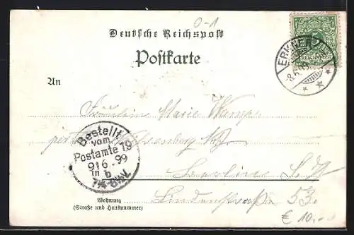 Lithographie Woltersdorfer Schleuse, Cafe Ruhwald, Stehbierhalle, Teufels-Brücke