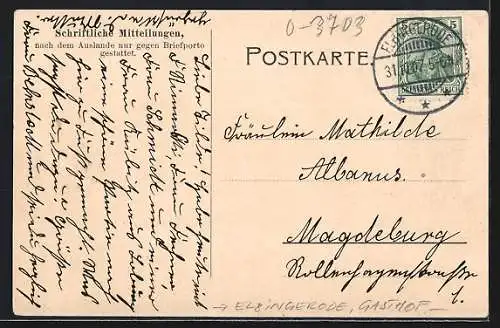 AK Elbingerode /Harz, Gasthof Bad Waldheim E. Niewerth, Pensionshaus No. 1