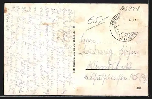 AK Beendorf /Helmstedt, Gasthaus Krug zum grünen Kranz E. Lange, Mühlenteich, Ortspanorama