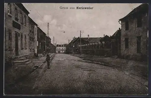 AK Mariaweiler, Strassenpartie mit Geschäftshaus