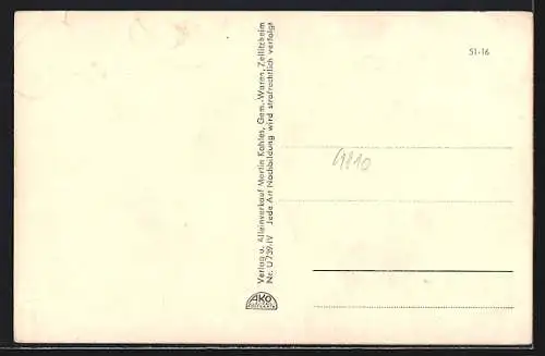 AK Zeilitzheim /Ufr., Buchdruckerei Düll, Strassenpartie und Blick auf die Kirche