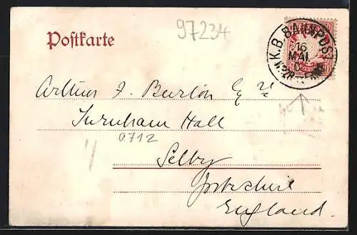 AK Reichenberg bei Würzburg, Gasthaus und Kurhaus zum Guttenberger Wald, Inh. A. Jordan