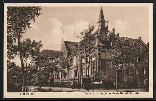 AK Eichwalde, Schule in der Joachimstrasse Ecke Bahnhofstrasse