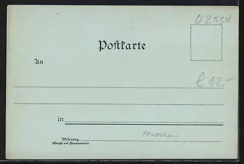 Mondschein-Lithographie Warnemünde, Restaurant Schweizerhaus, Hafen-Einfahrt und Bismarck-Promenade