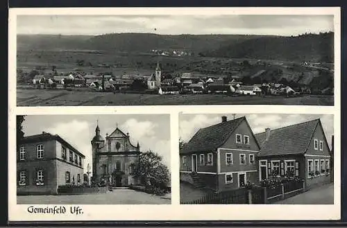 AK Gemeinfeld /Ufr., Haus St. Joseph, Ortspartie, Teilansicht