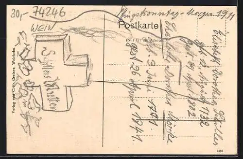 AK Eberstadt / Württ., Gasthof zur Krone, Gesamtansicht