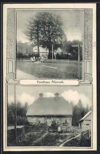 AK Schmiedefeld / Rennsteig, Gasthof Forsthaus Allzunah