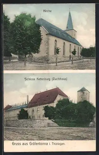 AK Gräfentonna i. Thüringen, Kirche, Schloss Kettenburg